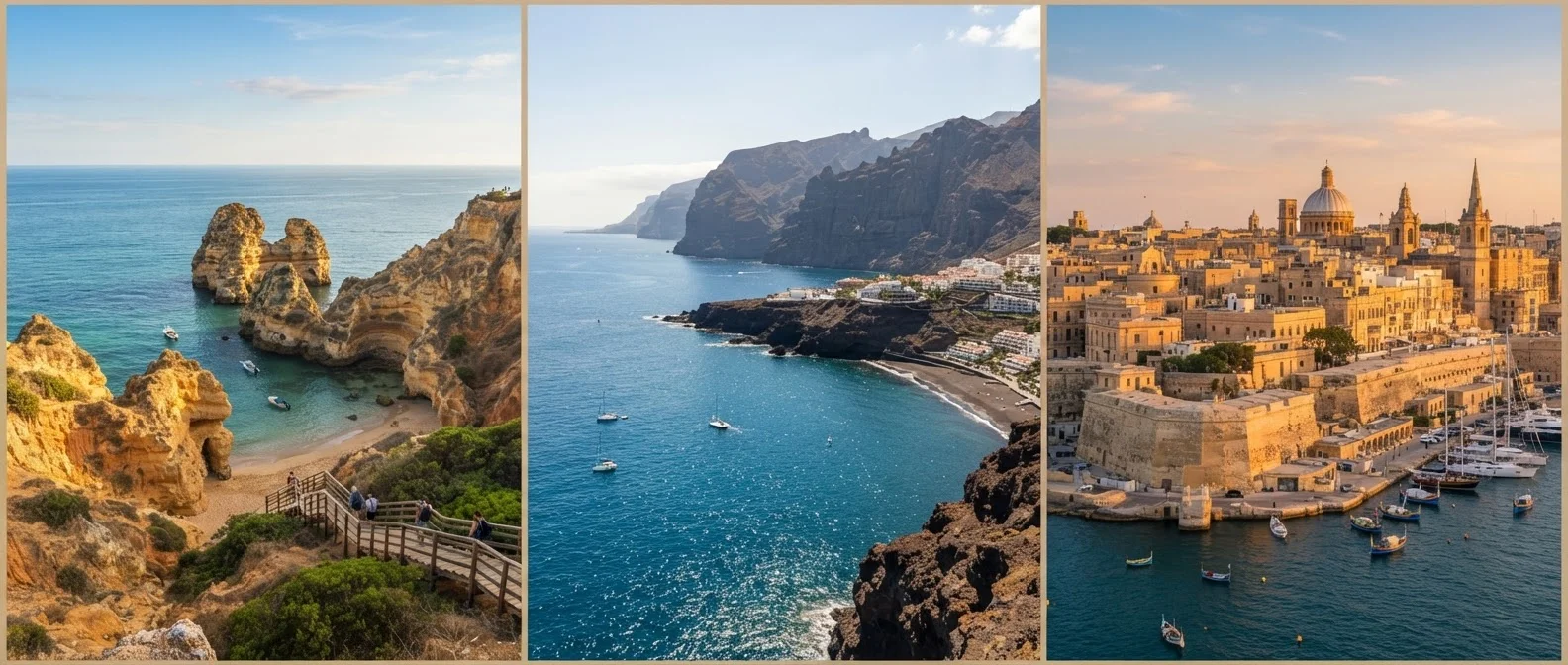 The Algarve, Tenerife, and Malta: A Side-by-Side Look for Senior Sun-Seekers